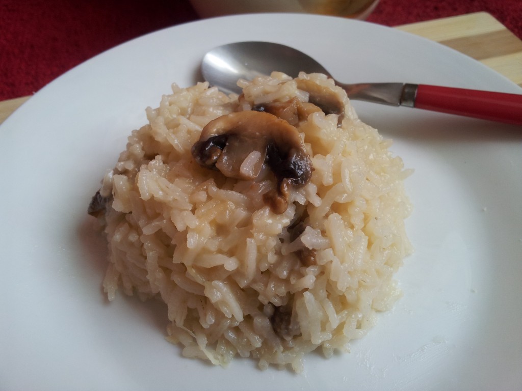 Risotto fácil de champis - Hijos y Alimentación